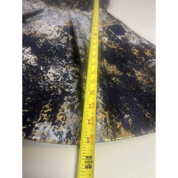 Vince Camuto Women's Metallic Jacquard Cocktail Dress Periwinkle Sz 4 - Picture 10 of 14